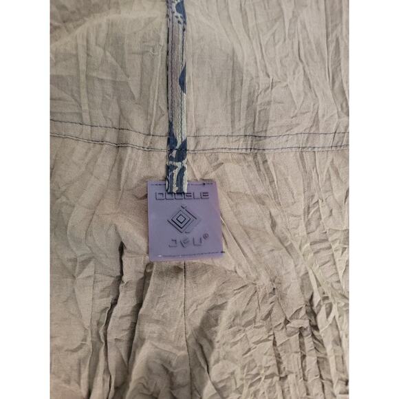 Double Jeu Crop Trouser Pants Womens S/M Crinkle Bohemian Boho Hippie Brown Rare - Picture 11 of 11